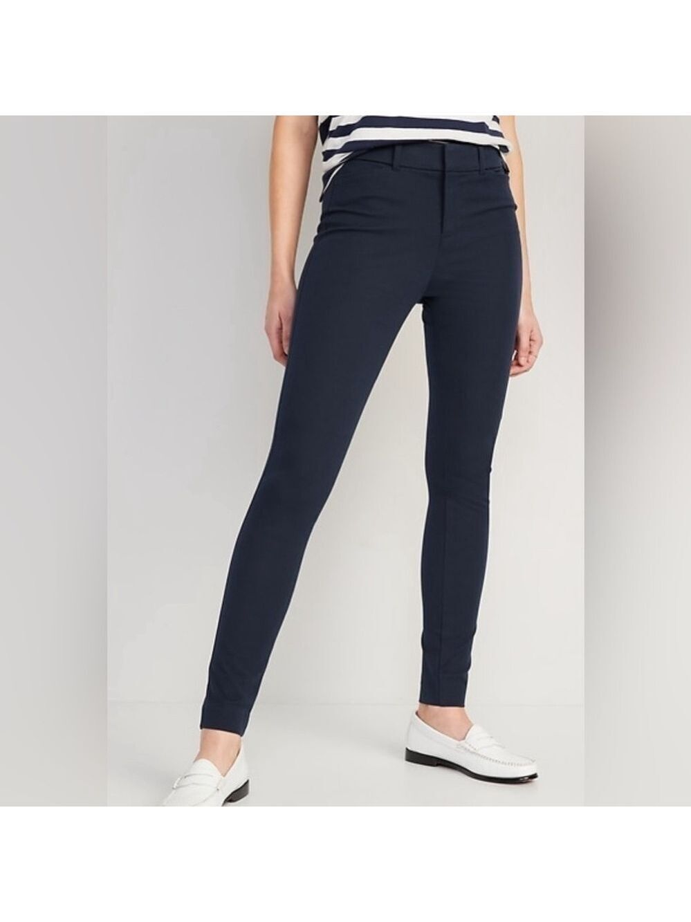 Old Navy High-Waisted Pixie Pants 28W Navy NWT